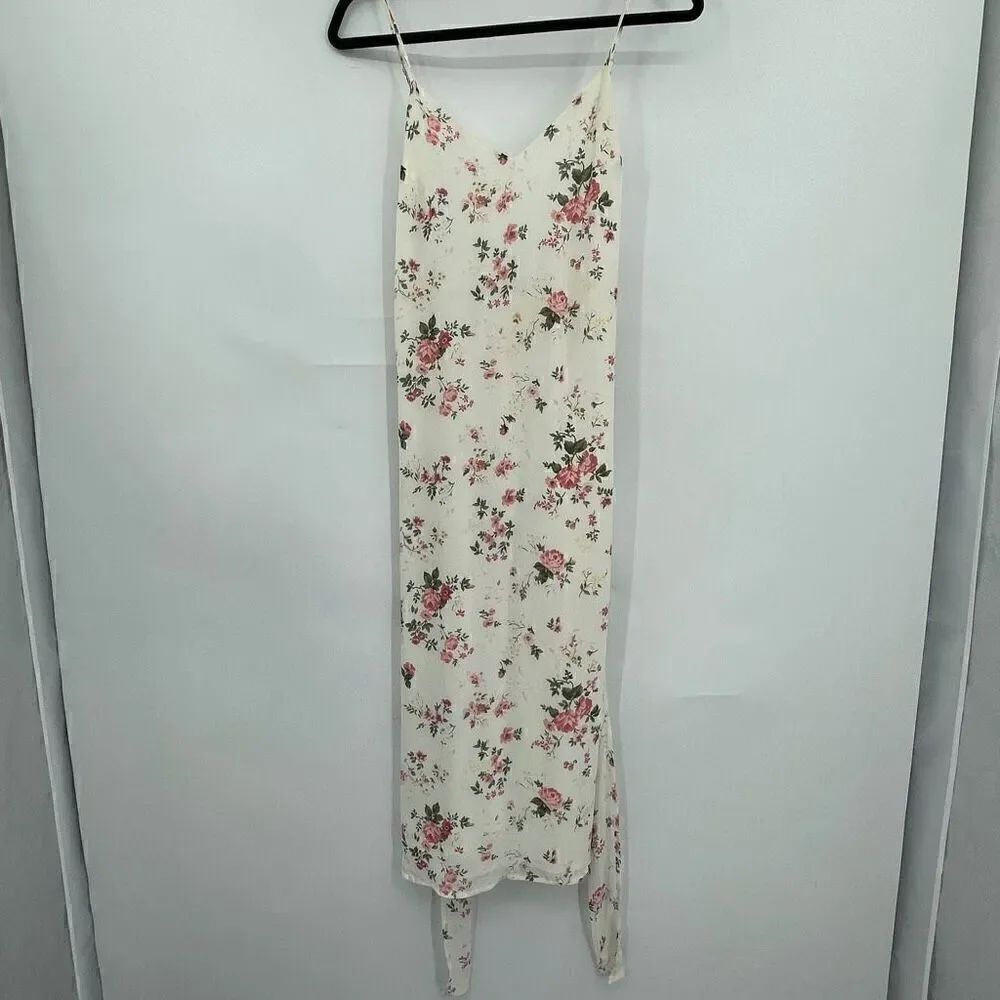 Reformation Multicolor Sleeveless Dietrich Floral Georgette Midi Dress Size 2